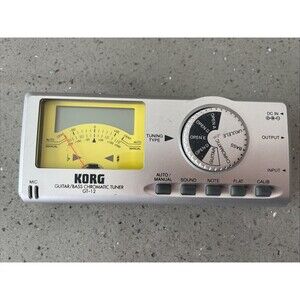 VINTAGE KORG GT-12 GUITAR BASS CHROMATIC TUNER TESTED--WORKING